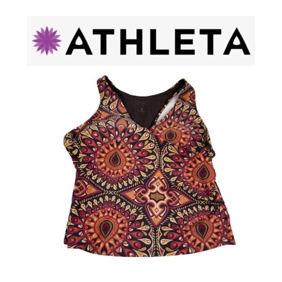 Athleta Multi-Color Athletic Top. Sz L - Picture 1 of 3